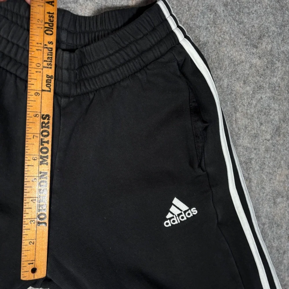 Adidas Sweatpants Men S Black 3-Stripe Fleece Joggers Athletic Loungewear Pants